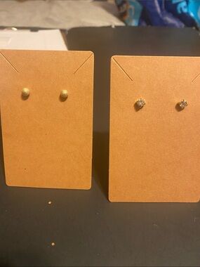 Fashion Jewelry Gold Tone Stud Earring Set